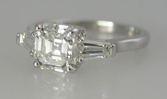 Style# So764 Asscher Cut w/ Taper Baguettes